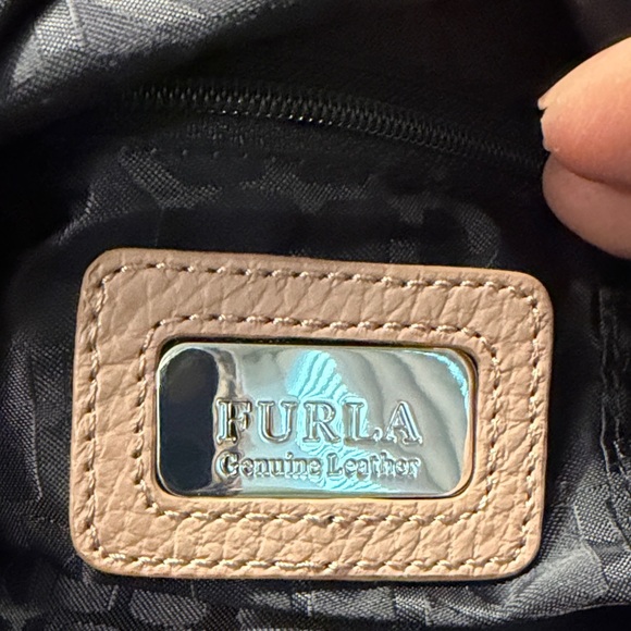 Furla Black and Tan Leather Hobo Bag - Picture 5 of 8